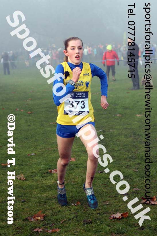 Girls under-15s, European Cross Country Trials, Sefton Park, Liverpool. Photo: David T. Hewitson/Sports for All Pics